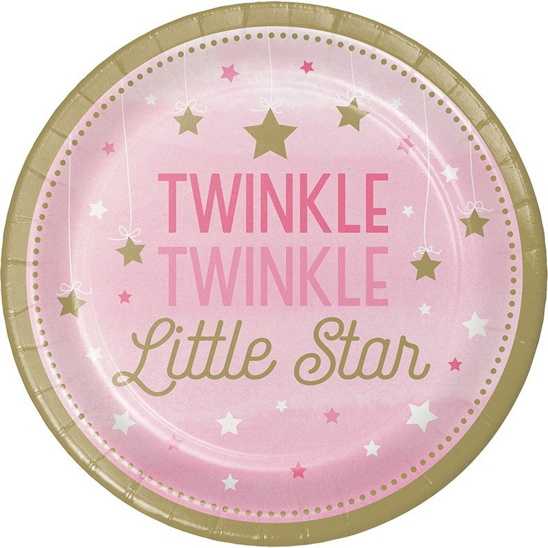 8 PIATTI 23 CM ONE LITTLE STAR - GIRL