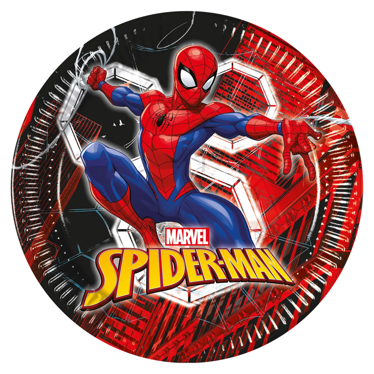8 PIATTI 23 CM SPIDERMAN WEB