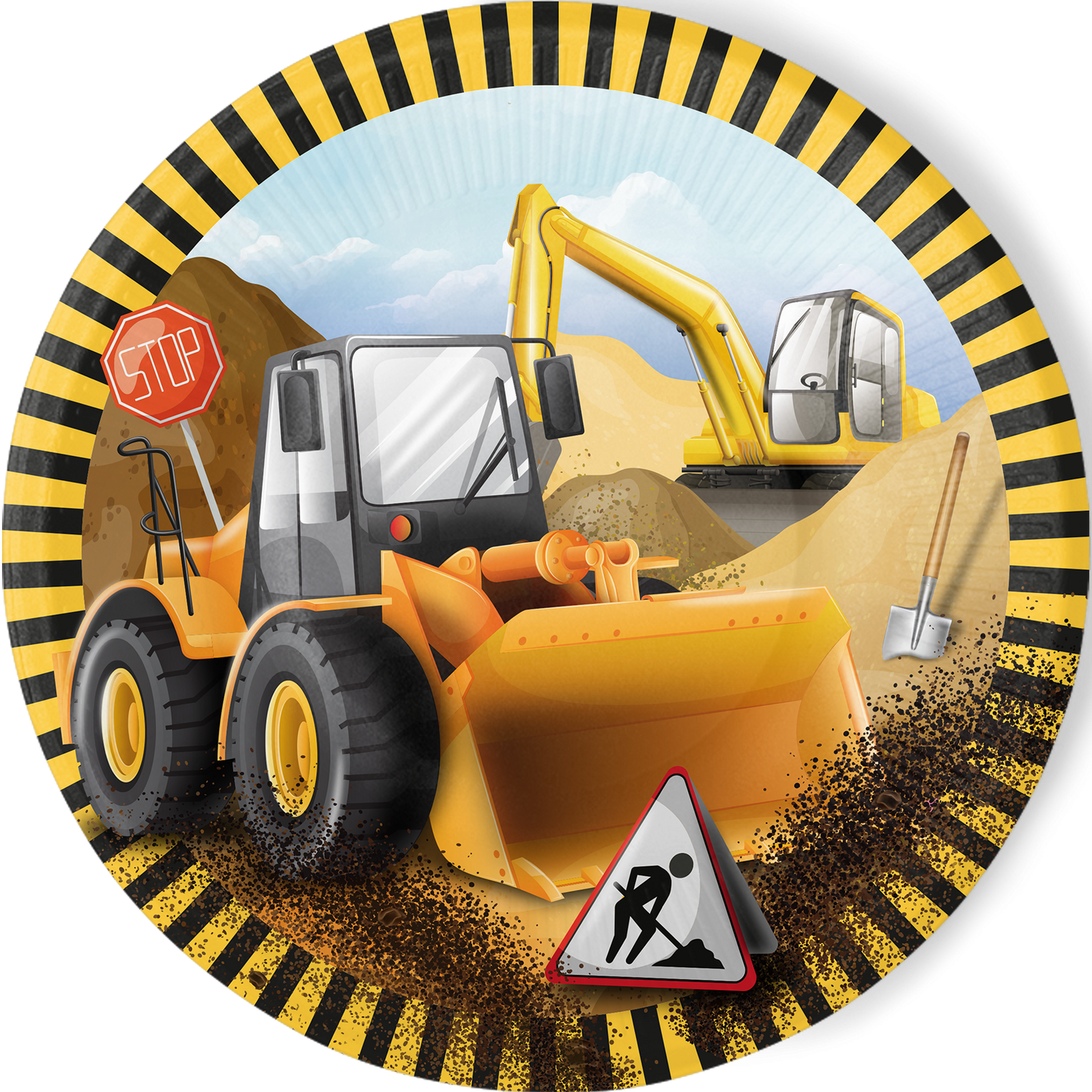 8 Piatti 23 cm BIG DIG COSTRUZIONE