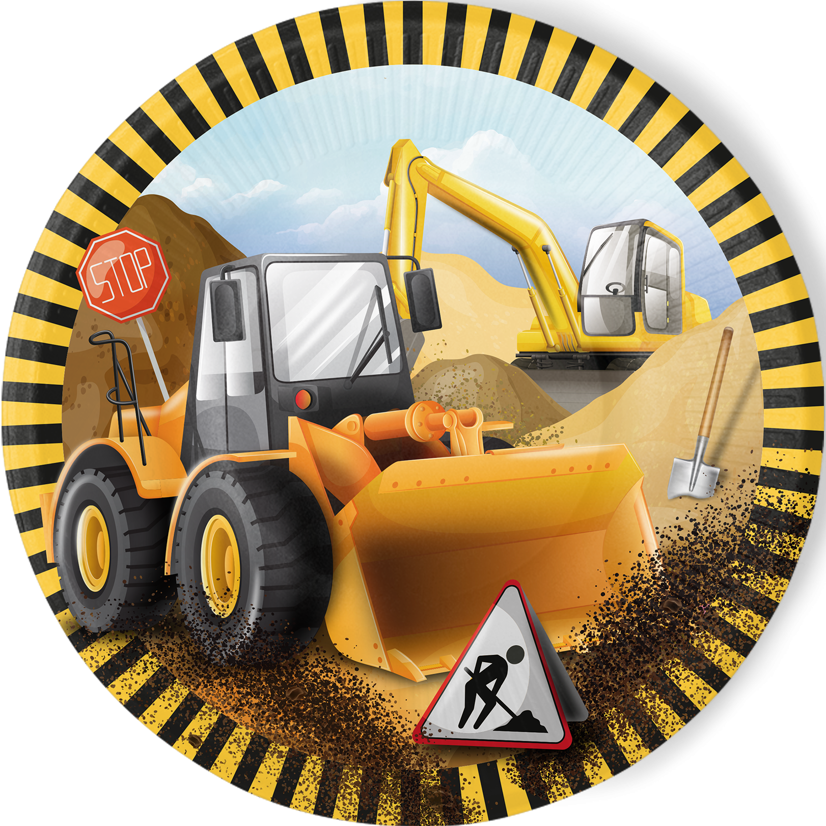 8 Piatti 23 cm BIG DIG COSTRUZIONE