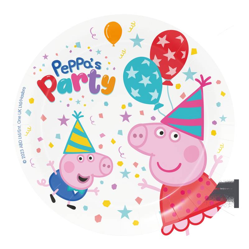 8 piatti Peppa Pig 18 cm