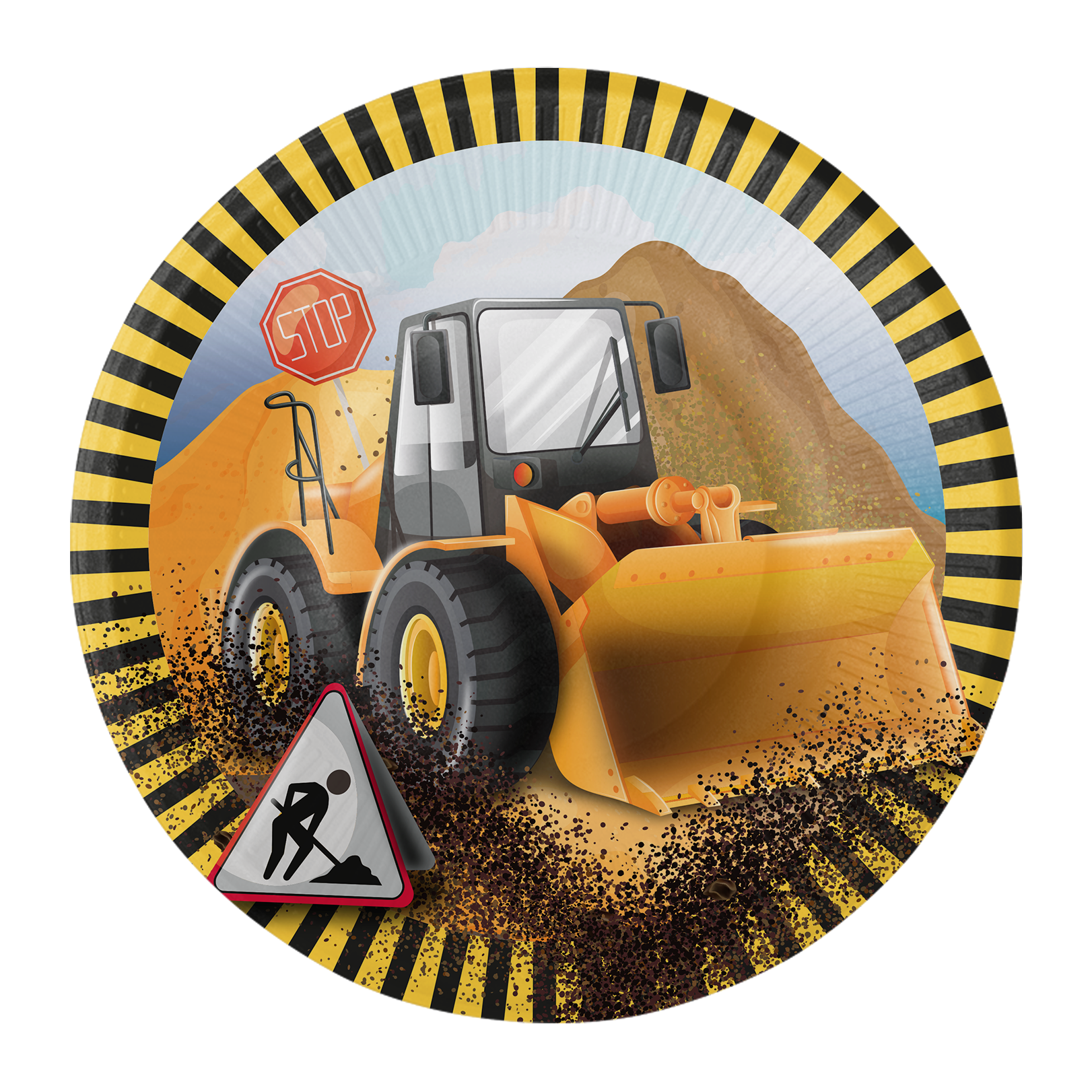 8 Piatti 18 cm BIG DIG COSTRUZIONE