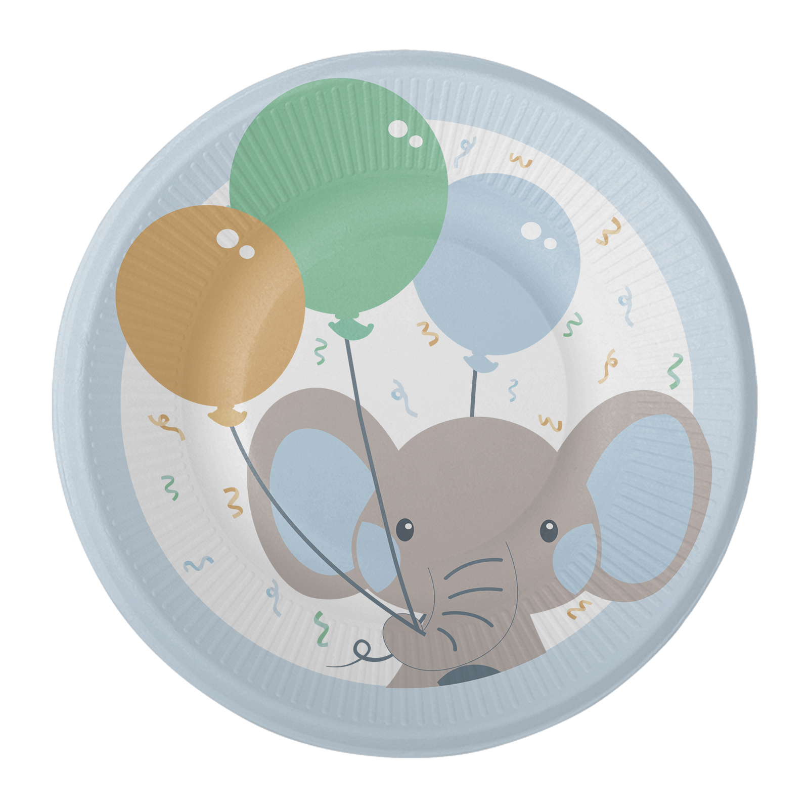 8 piatti Elefante Blu 18 cm