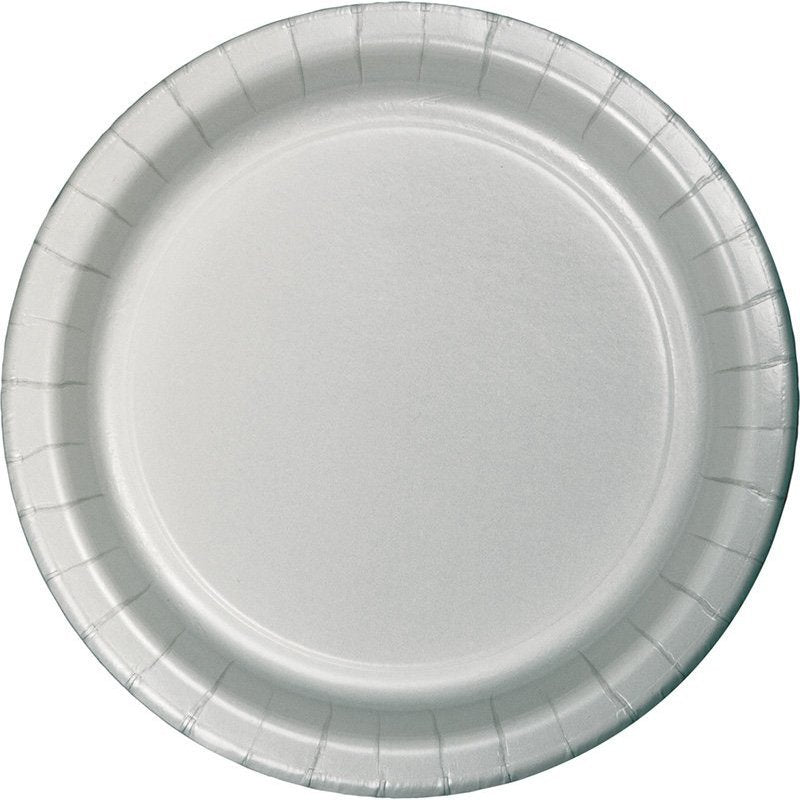 8 PIATTI 18 CM ARGENTO LUCENTE