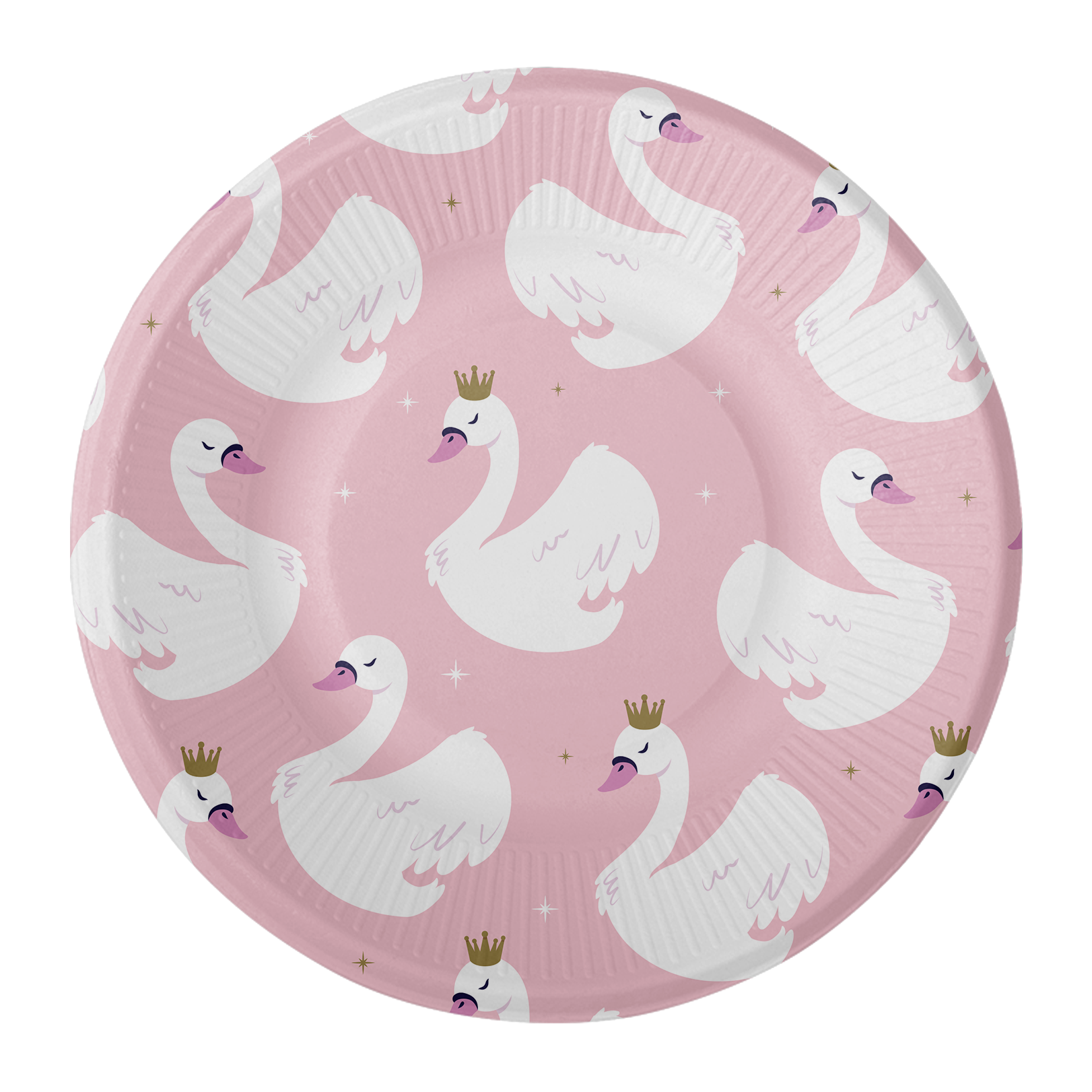 8 Platos 18 cm STYLISH SWAN PARTY