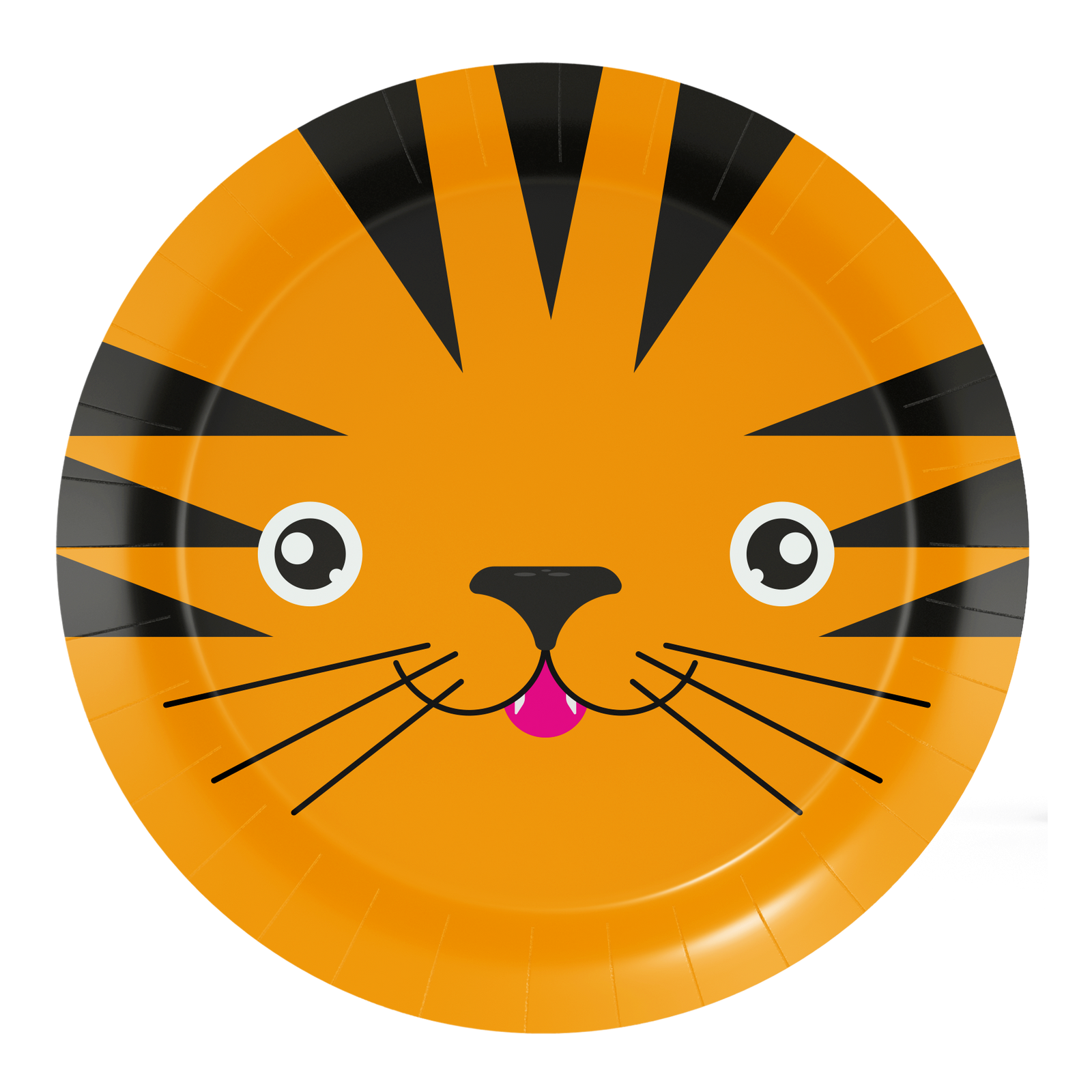 8 Piatti 18 cm TIGER ANIMAL FACES