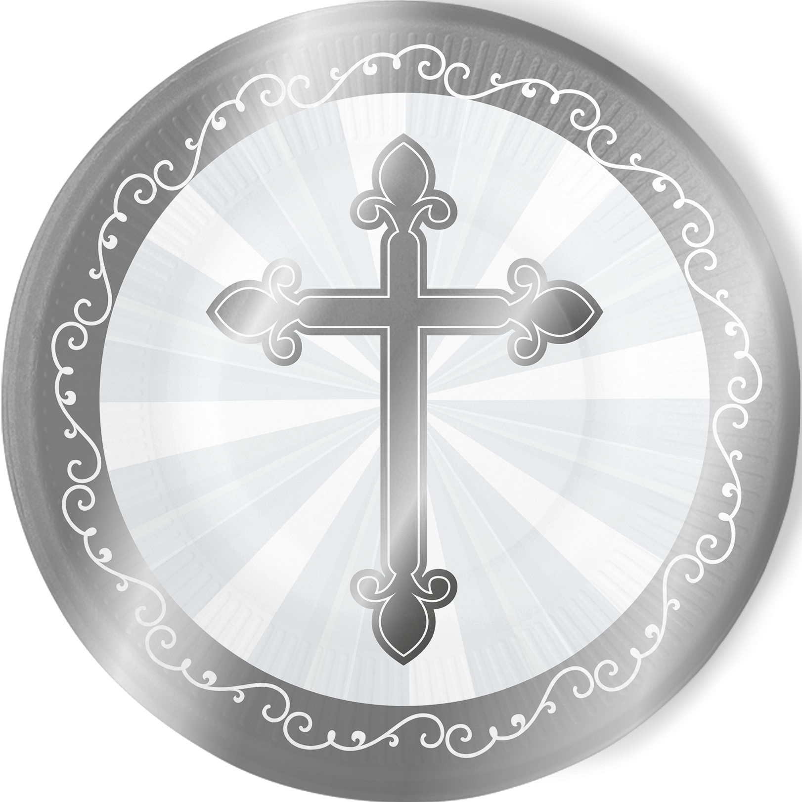 8 Platos 23 Cm Divinity Silver