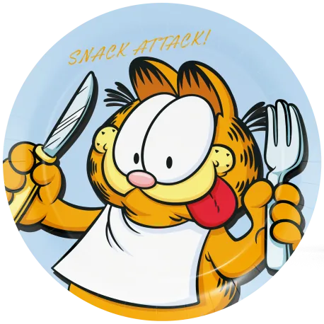 8 Platos 23 cm Garfield