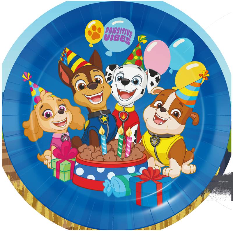 8 piatti Paw Patrol 23 cm