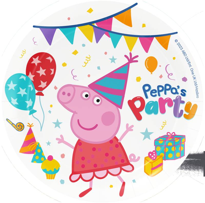 8 piatti Peppa Pig 23 cm