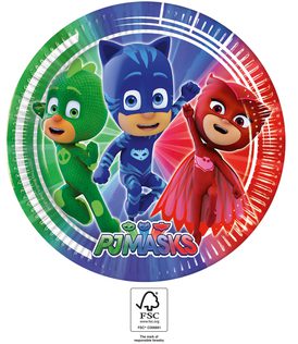 8 Platos 23 Cm Pj Masks