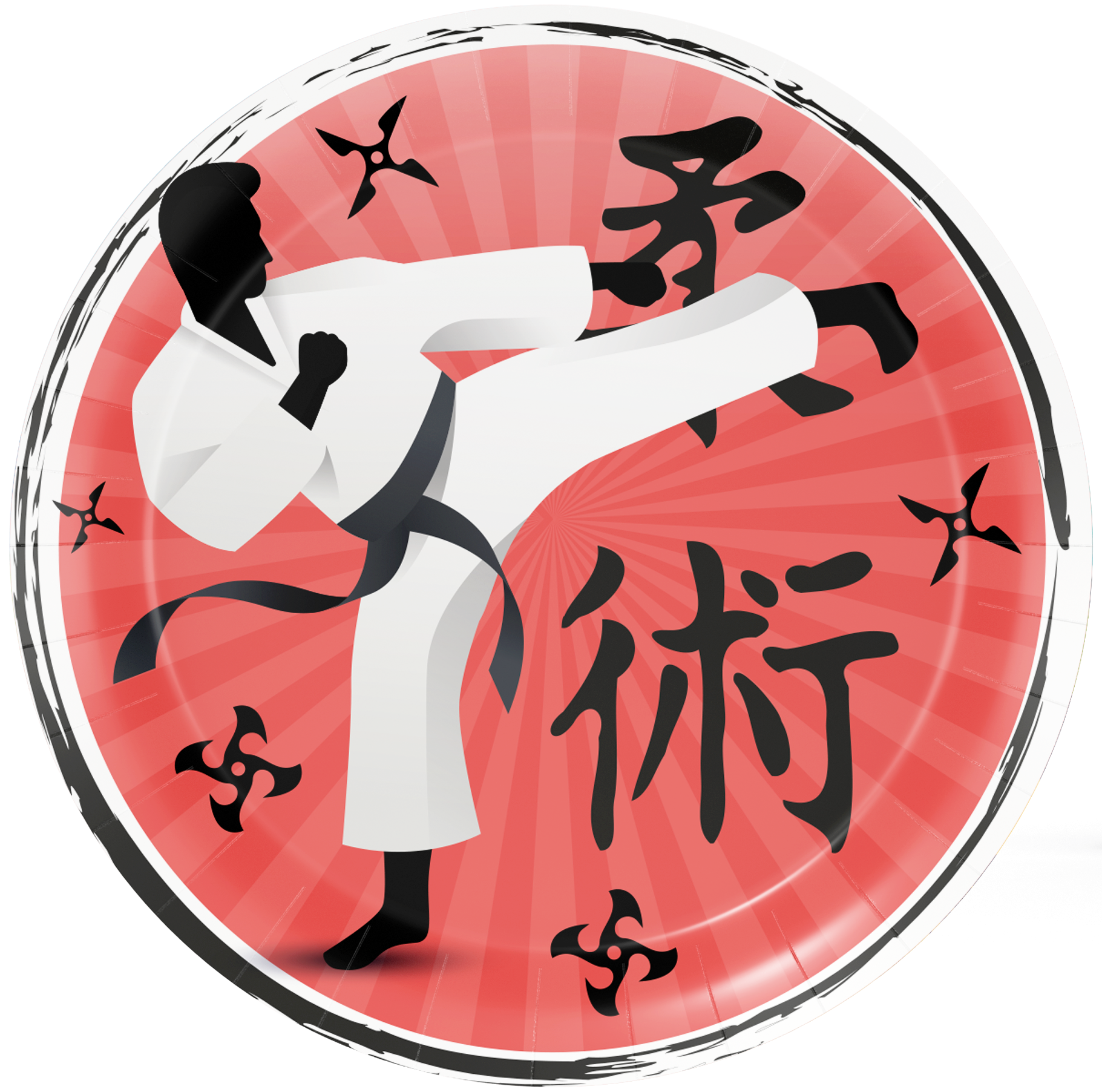 8 Platos 23 cm KARATE PARTY