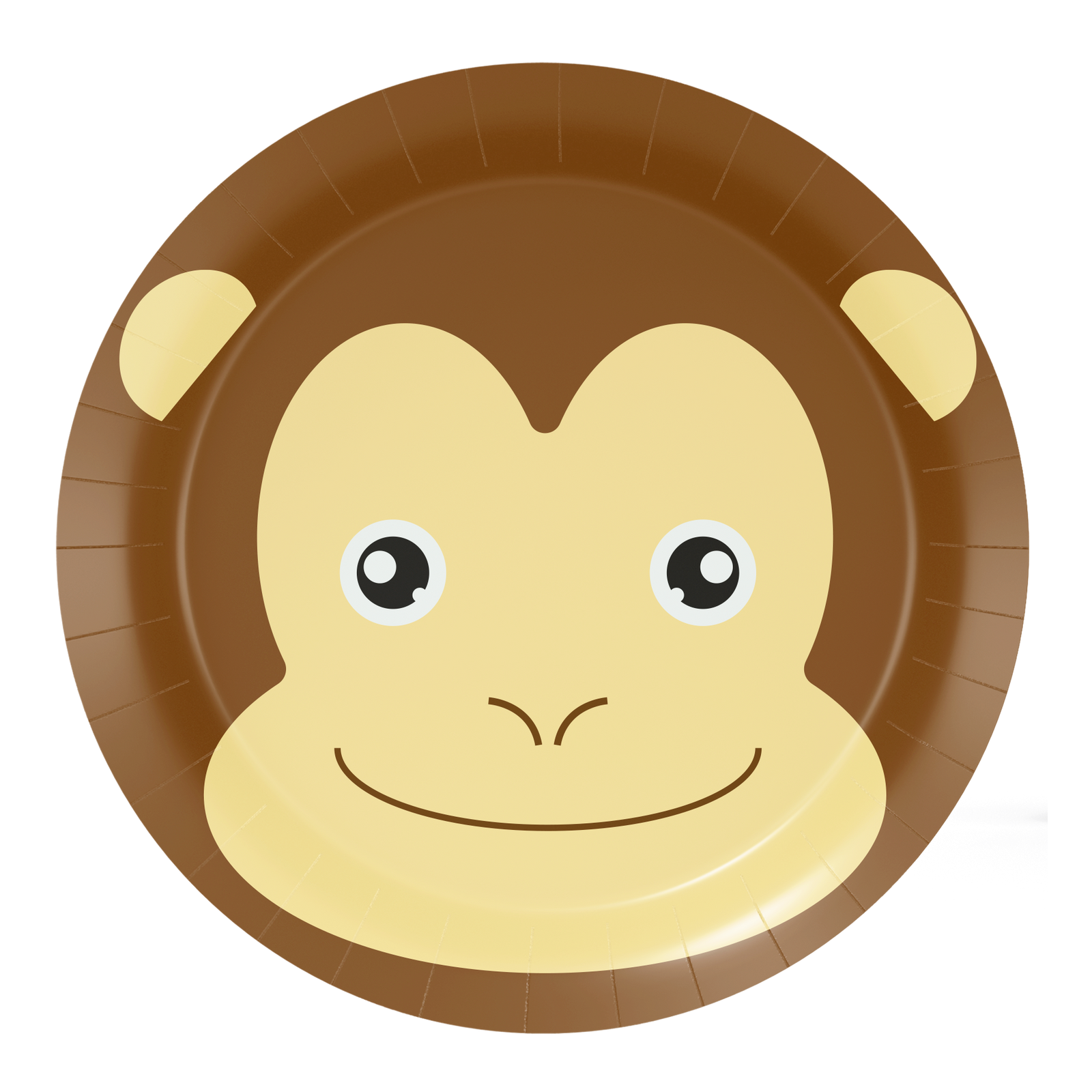 8 assiettes de 23 cm VISAGES D'ANIMAUX SINGES