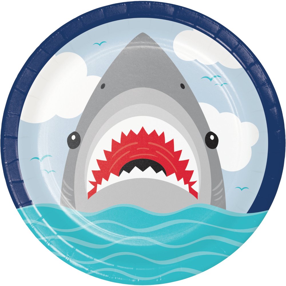 8 Piatti SHARK PARTY 23 cm