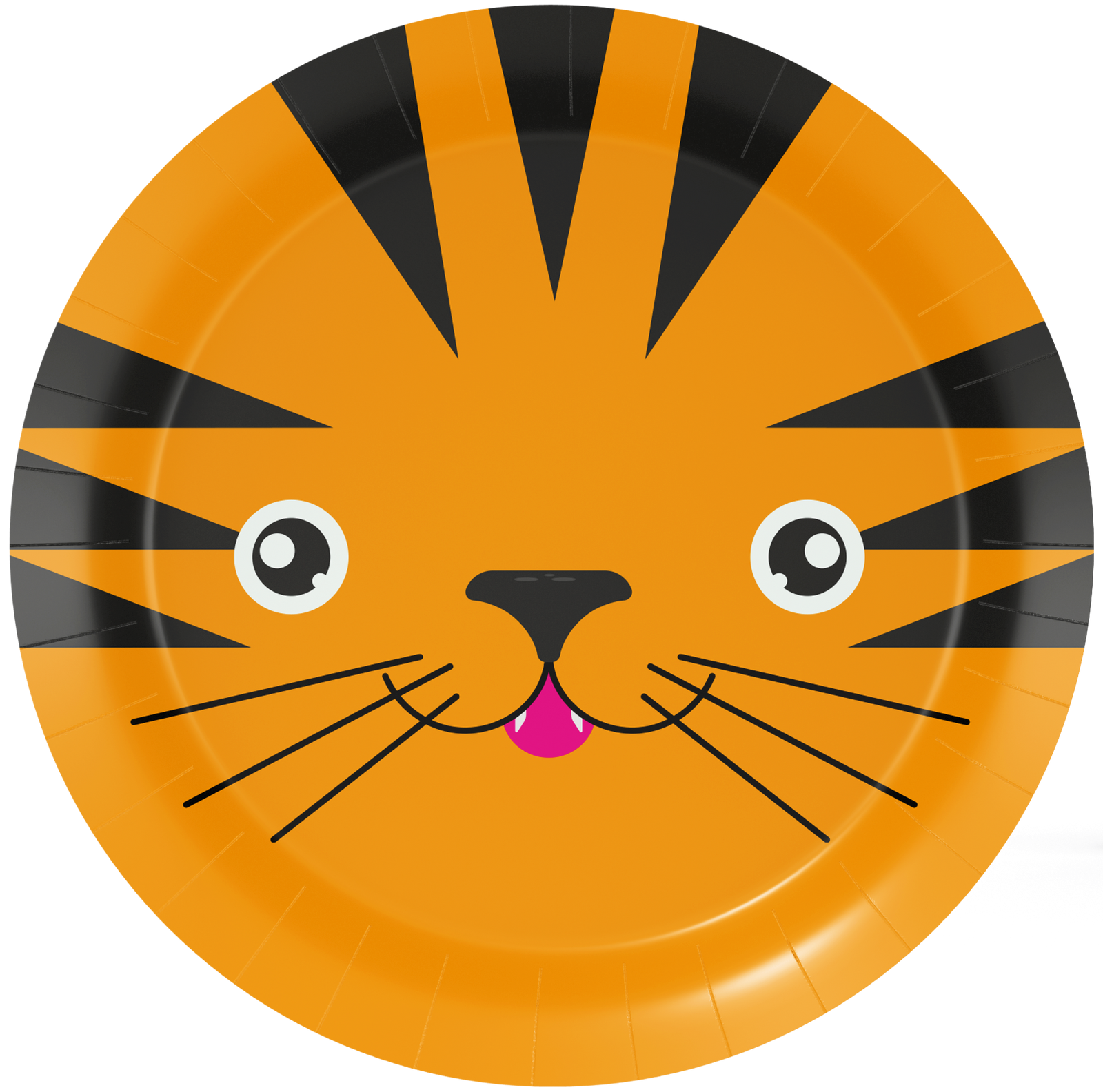 8 Piatti 23 cm TIGER ANIMAL FACES