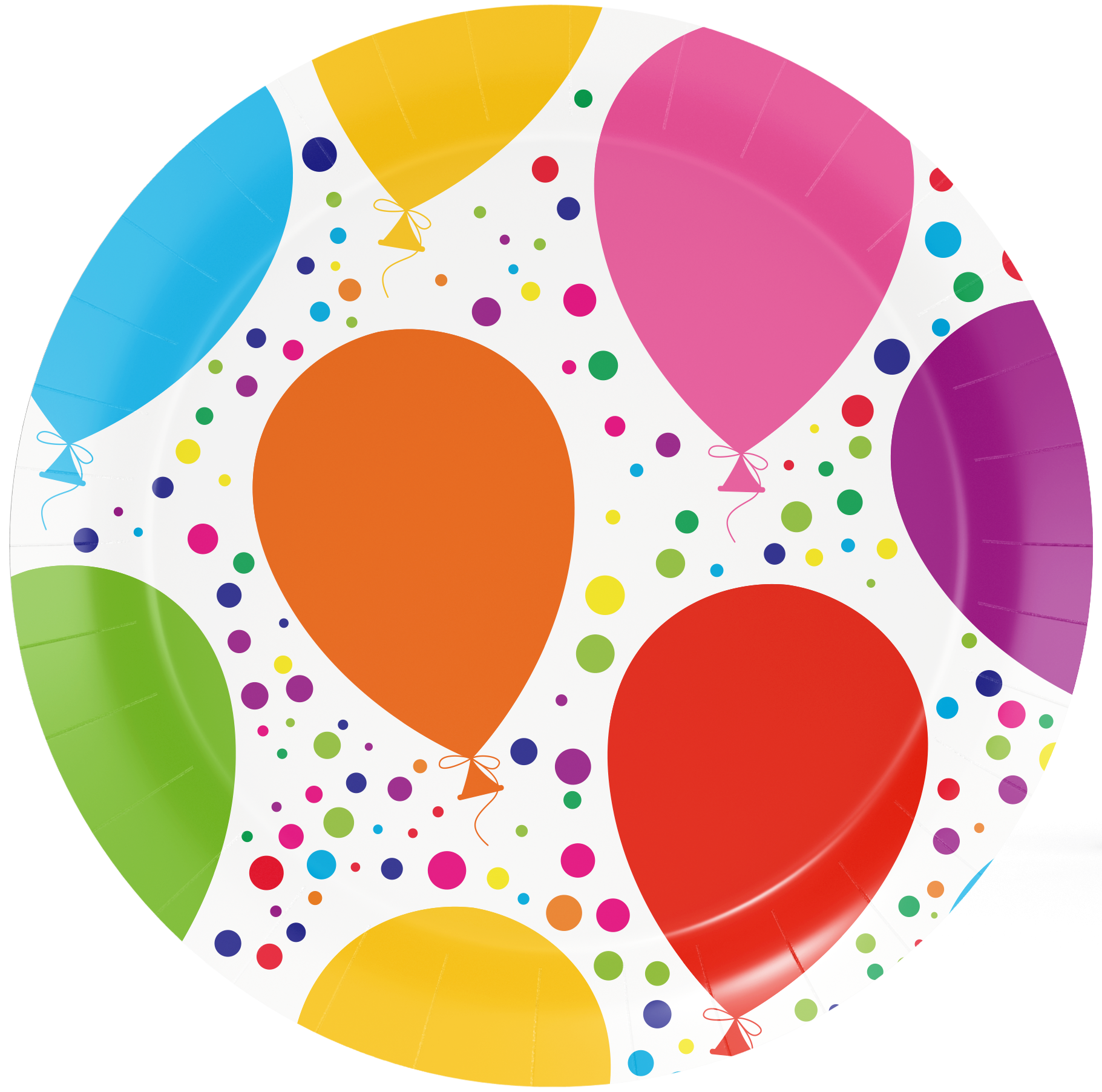 8 Platos Ballon Party 23 cm