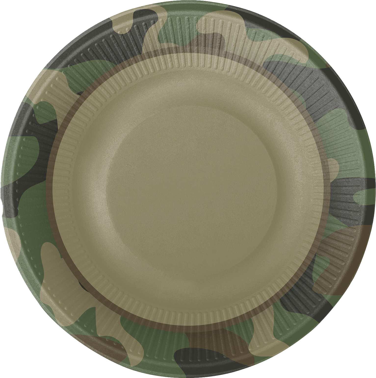 8 Platos Camuflaje 18 cm