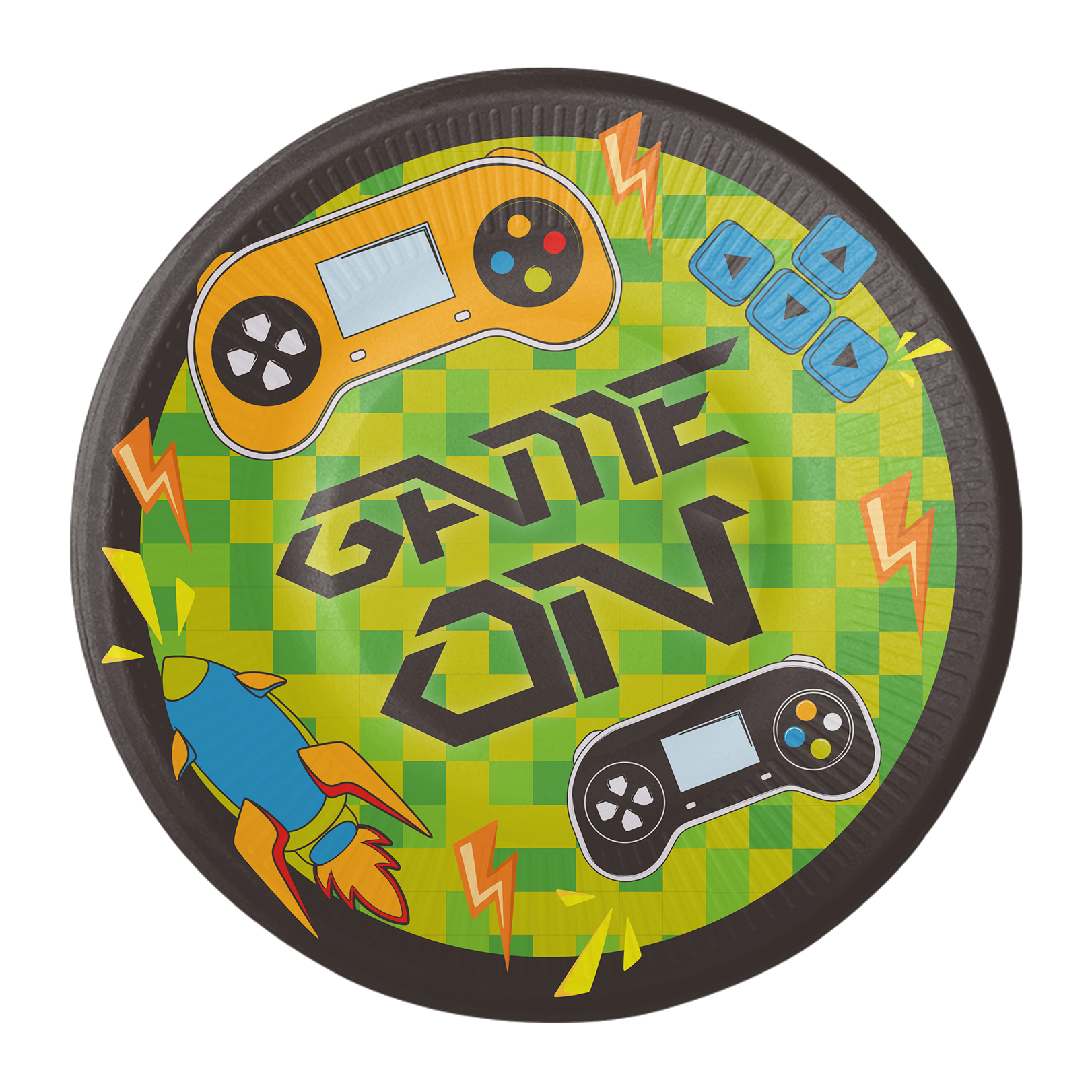 8 Platos Gaming Party 18 cm