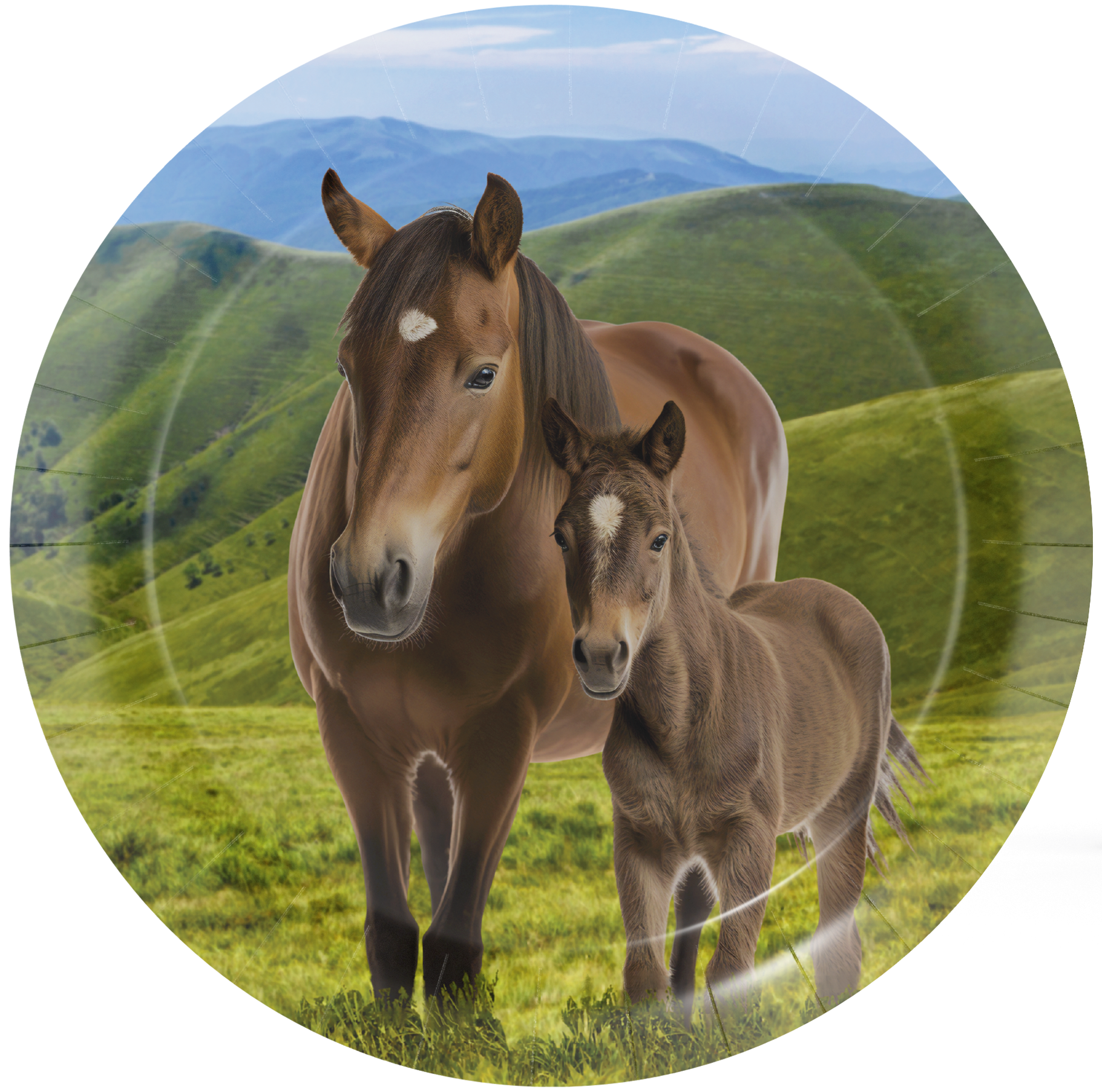 8 Piatti Cavallo e Pony 23 cm