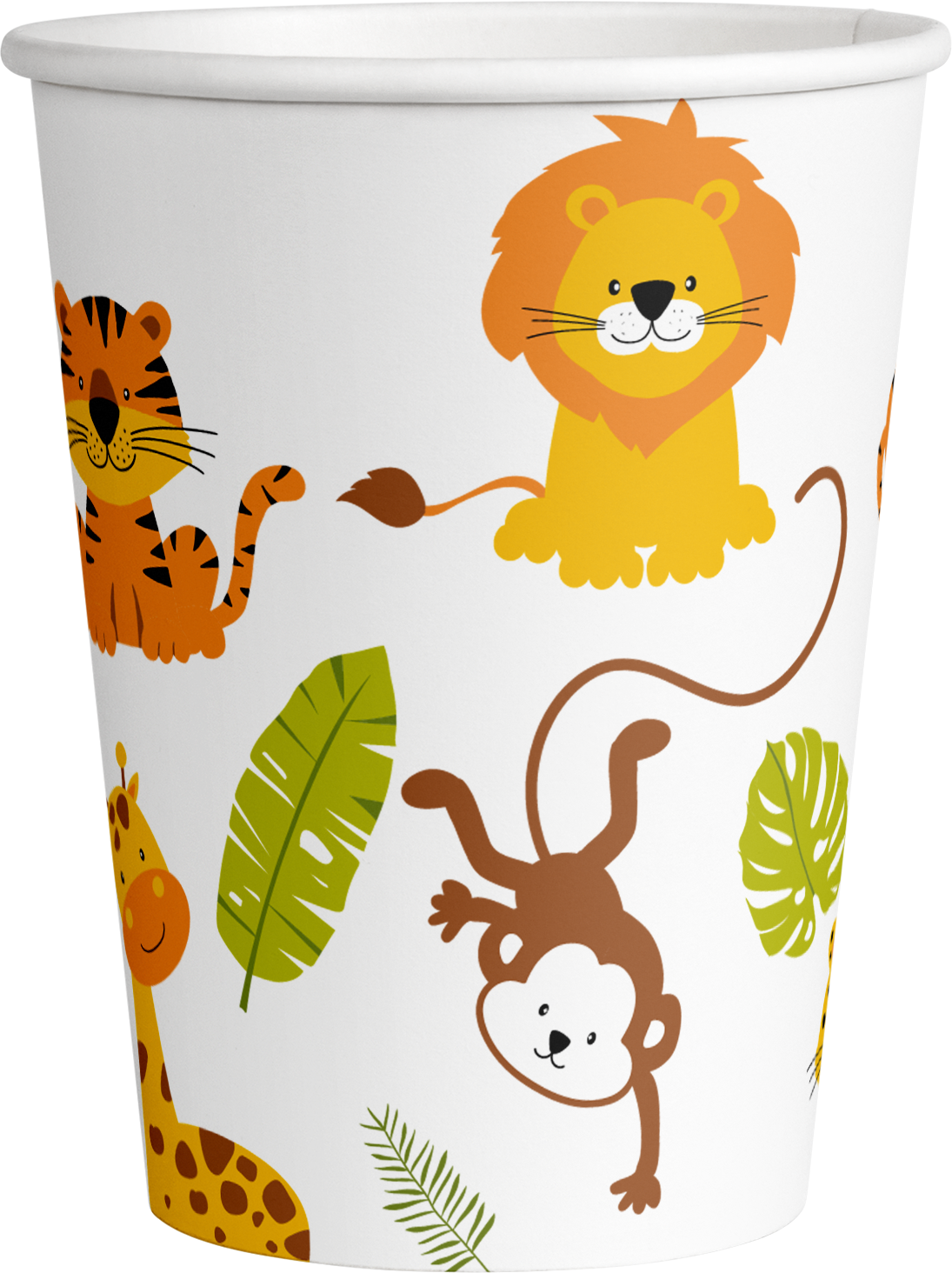 8 VASOS 250 ML JUNGLE ANIMALS