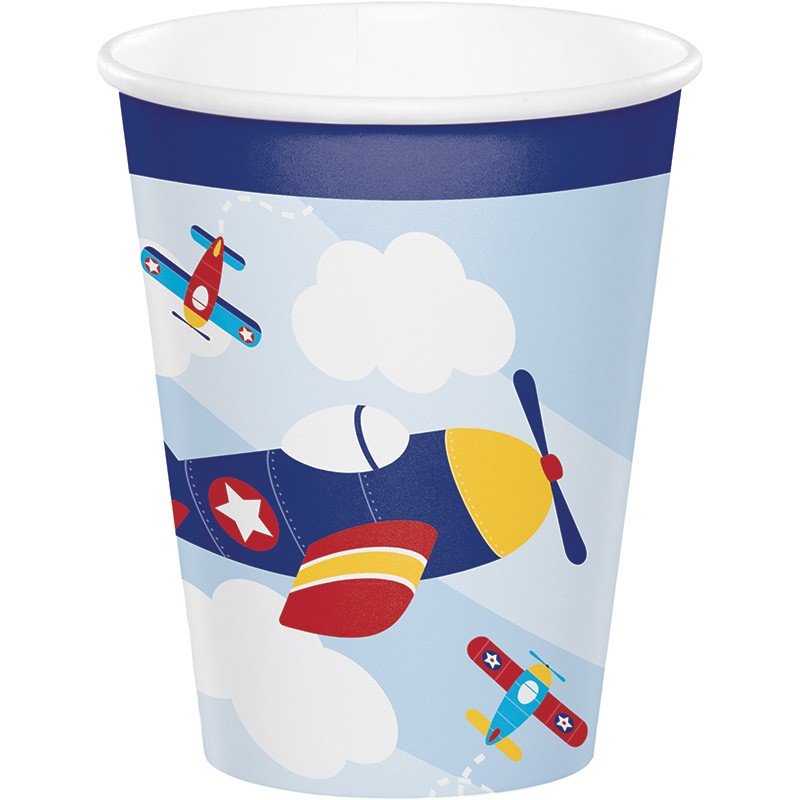 8 VASOS 250 ML LIL' FLYER AIRPLANE