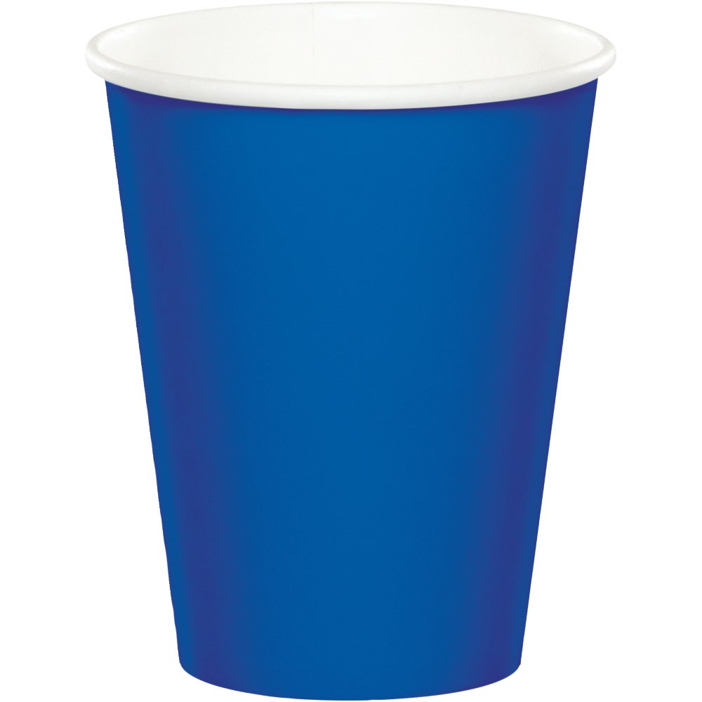 8 VASOS DE PAPEL 250 ML COBALT