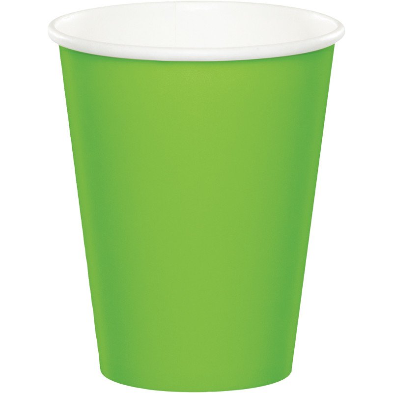 8 VASOS DE PAPEL 250 ML FRESH LIME