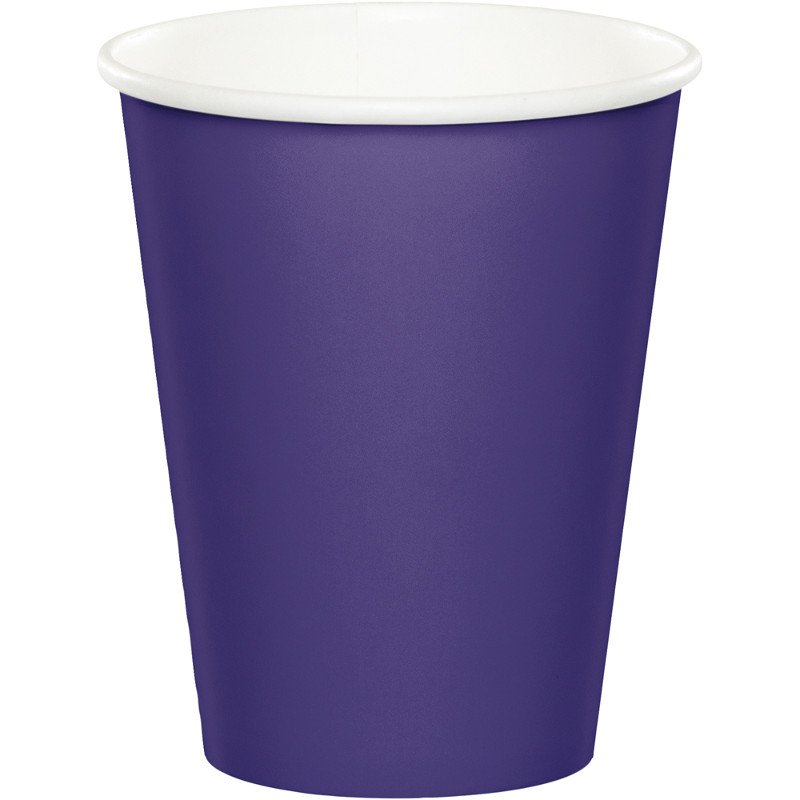 8 GOBELETS EN PAPIER 250 ML VIOLETS