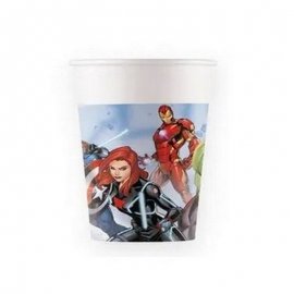 8 VASOS DE PAPEL AVENGERS