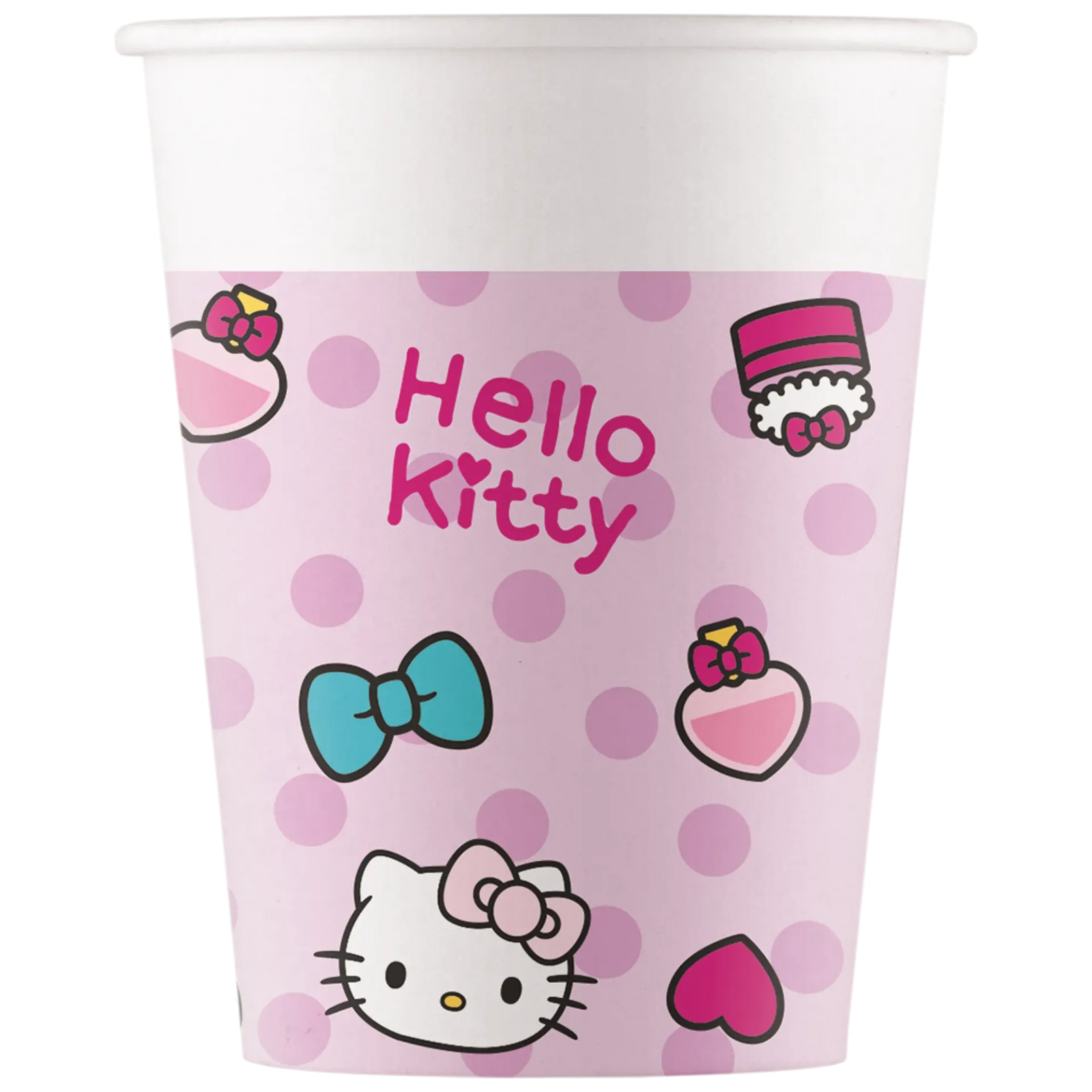 8 BICCHIERI DI CARTA HELLO KITTY