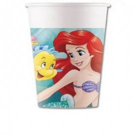 8 bicchieri di carta della Sirenetta Ariel