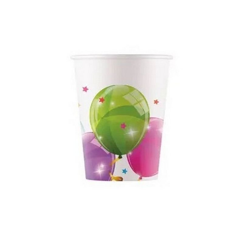 8 palloncini scintillanti BICCHIERI DI CARTA