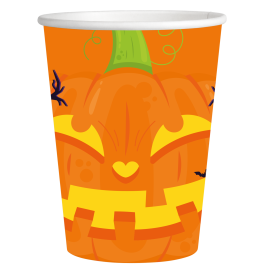 8 gobelets citrouille d'Halloween 250 ml