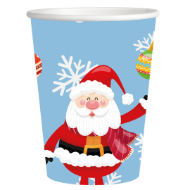 8 bicchieri di Natale Babbo Natale 250 ml