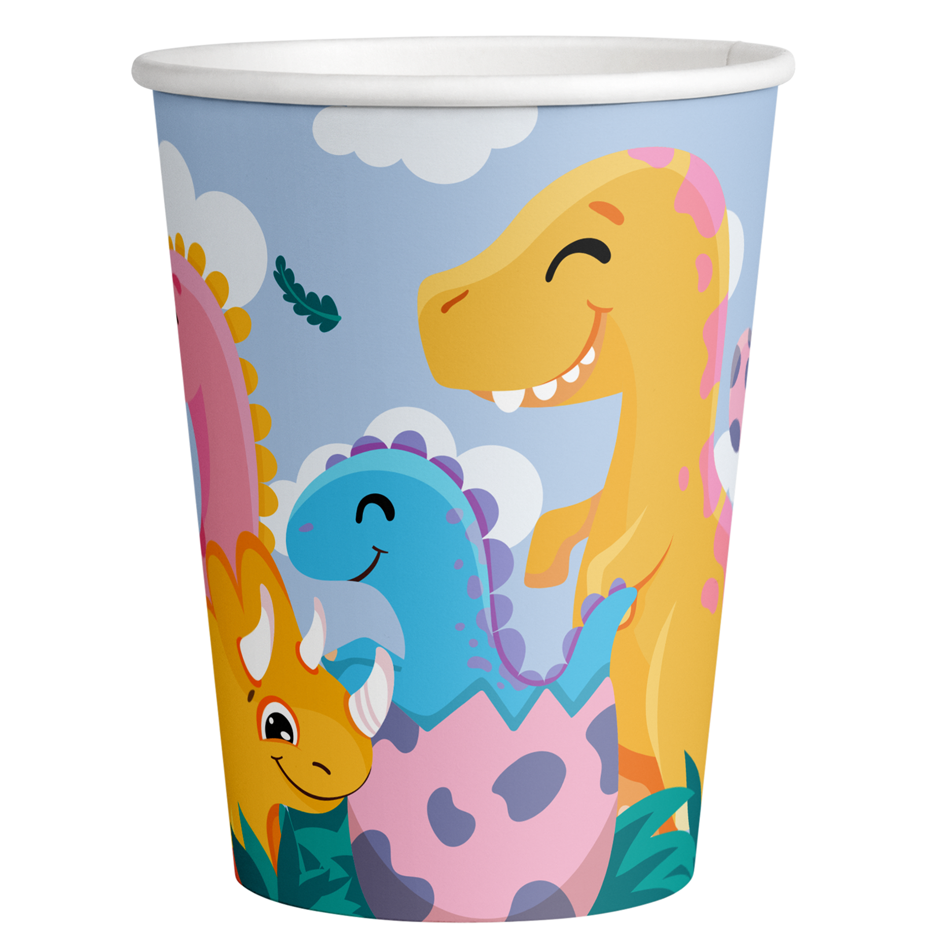 8 Vasos Funny Dinosaurs 250 ml
