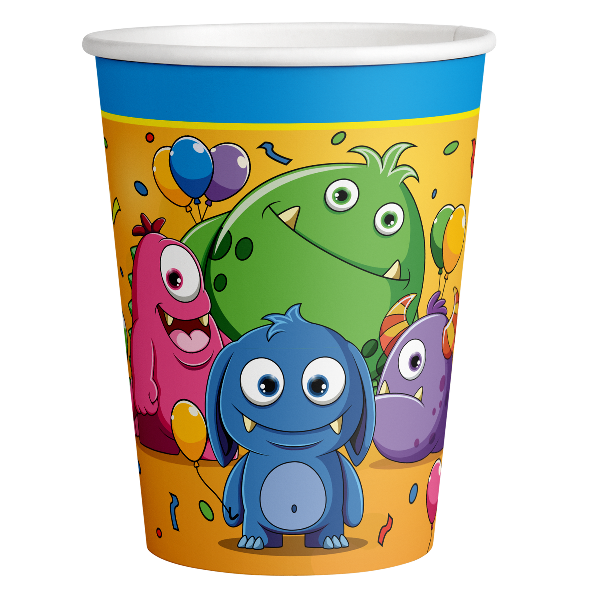8 Vasos FUN MONSTERS 250 ml