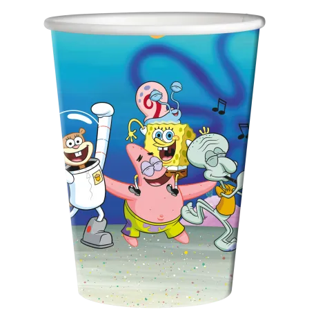 8 Vasos Bob Esponja 250 ml