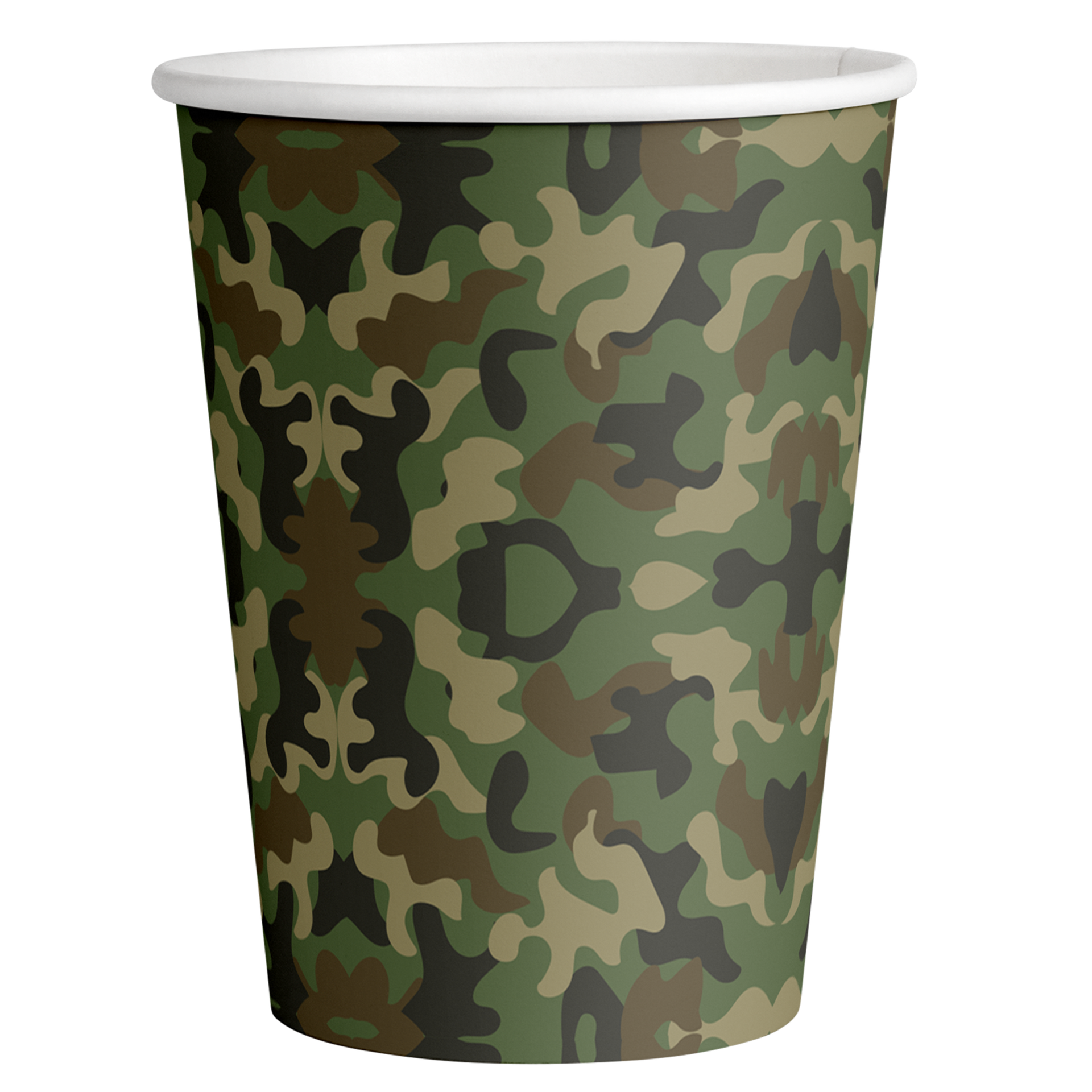 8 Vasos Camuflaje 250 ml