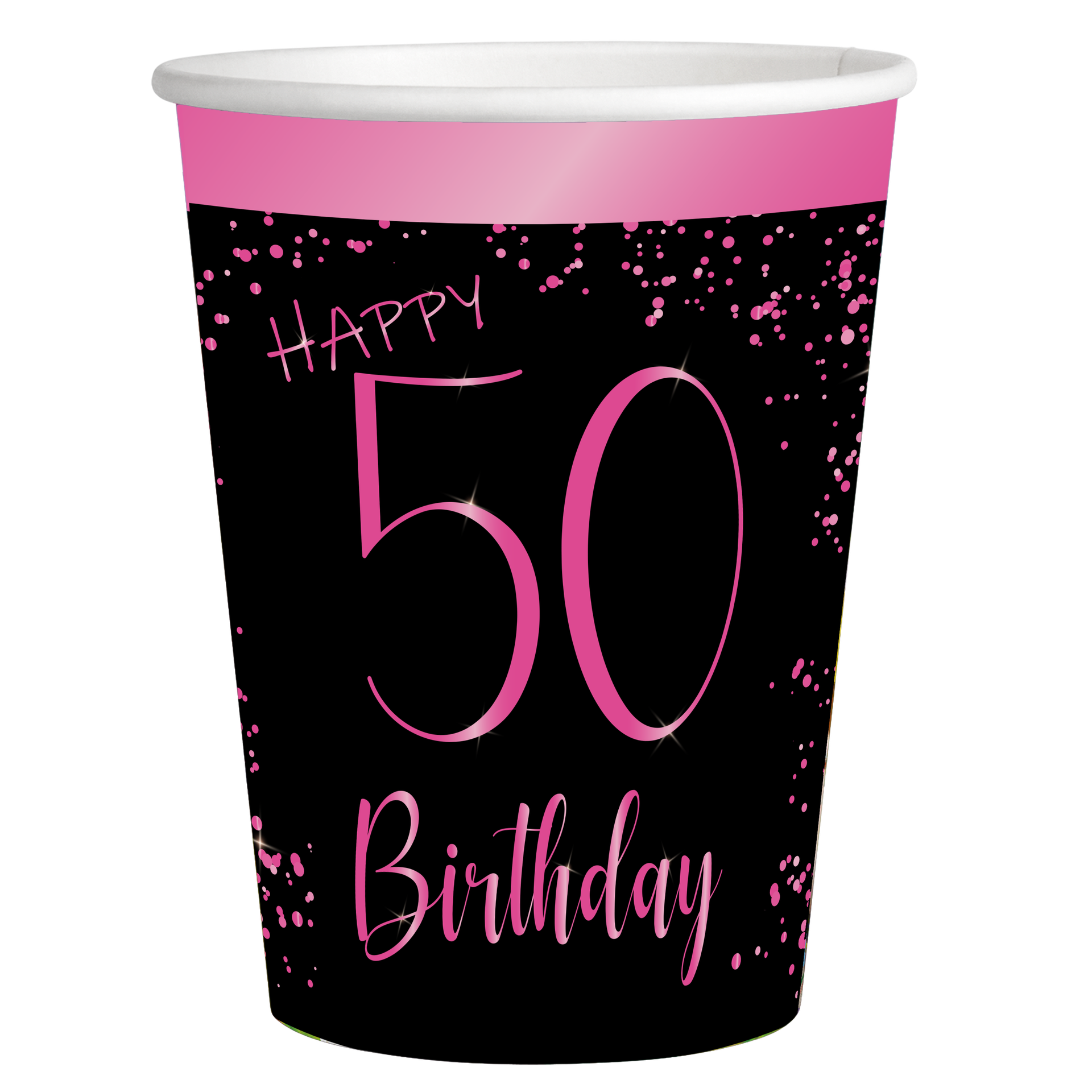 8 Vasos Elegant Pink 50 años 250 ml