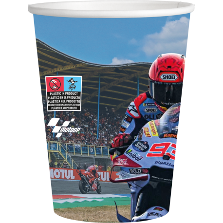 8 Vasos Moto GP 250 ml
