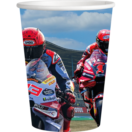 8 Vasos Moto GP 250 ml