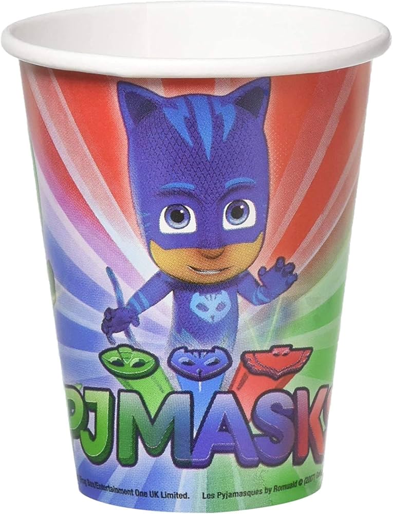 8 bicchieri PJ Masks da 250 ml