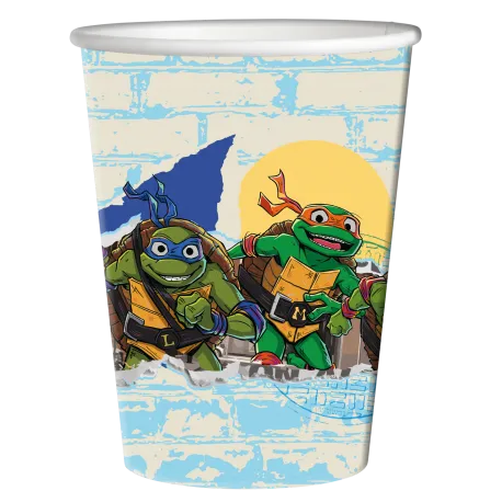 8 verres Tortues Ninja 250 ml