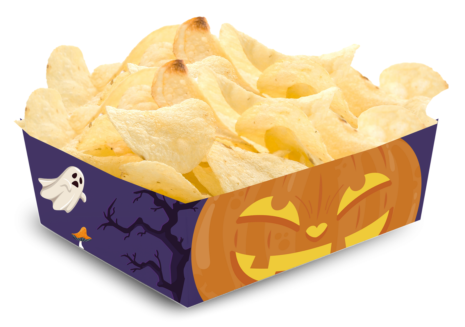 Plateau d'Halloween citrouilles 15 x 11 x 6 cm
