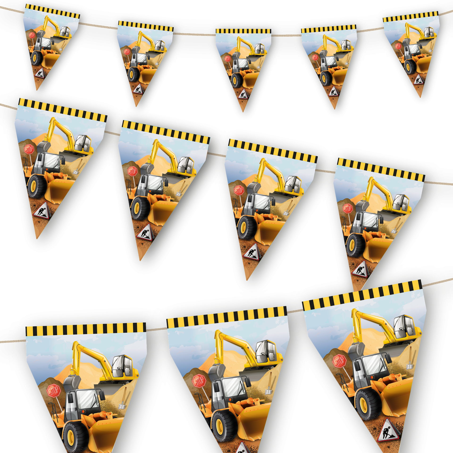 Banderin Construccion 3 metros