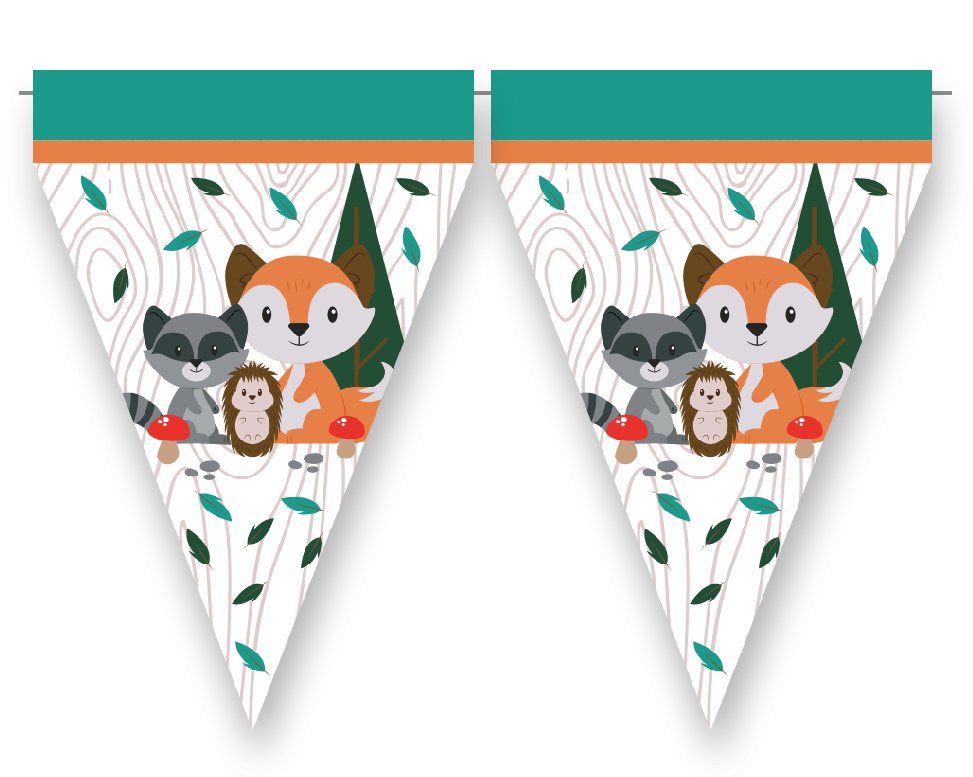 BANDIERA ANIMALI DELLA FORESTA 3 metri