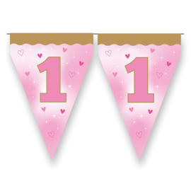 Fanion pour petite fille de 1 an, 3 mètres
