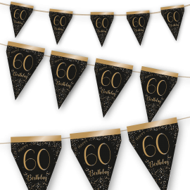 Elegante gagliardetto nero 60 anni