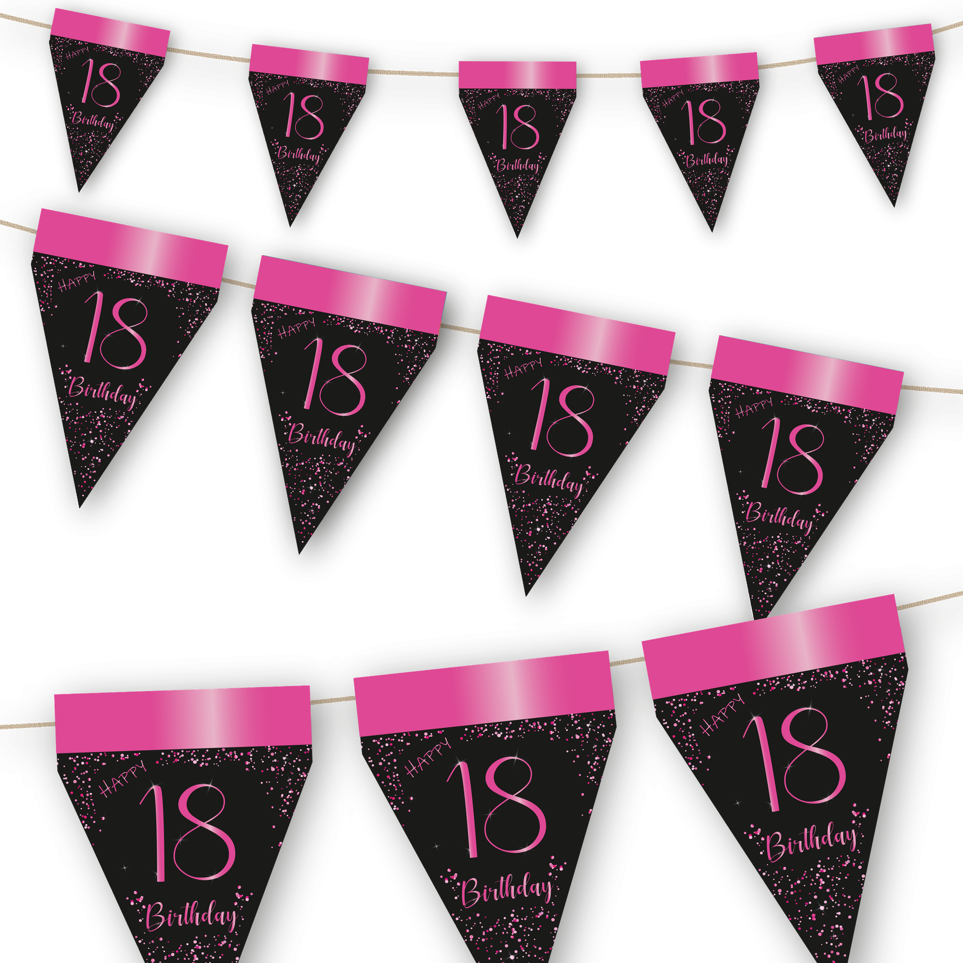 Banderin Elegant Pink 3 m 18 años