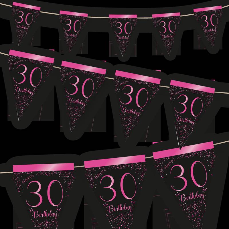 Banderin Elegant Pink 30 años 3 m